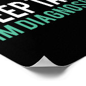 Blijf praten, ik ga je diagnose stellen Humor psyc Poster (Hoek)