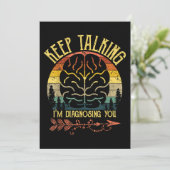 Blijf praten Ik stel je een grappige psychologie v Save The Date (Staand voorkant)