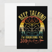 Blijf praten Ik stel je een grappige psychologie v Save The Date (Voorkant / Achterkant)