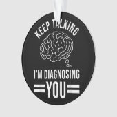 Blijf praten, ik stel je grappige offertes vast. ornament (voorkant)