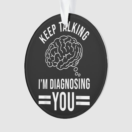 Blijf praten, ik stel je grappige offertes vast. ornament (voorkant)