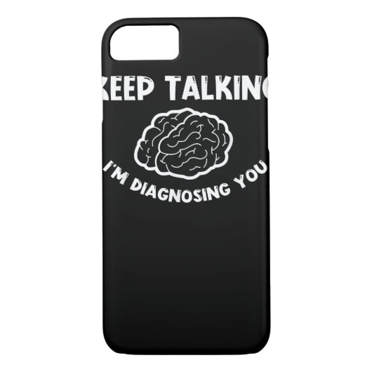 Blijf praten Ik stel je psychiater voor Case-Mate iPhone Case (Achterkant)