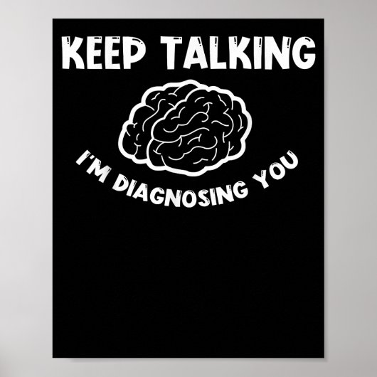 Blijf praten Ik stel je psychiater voor Poster (Voorkant)