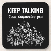 Blijf praten ik stel je voor bier onderzetter (Voorkant)