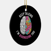 Blijf praten, ik stel je voor keramisch ornament (Rechts)