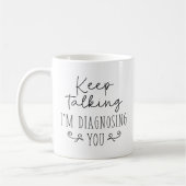 Blijf praten ik stel je voor koffiemok (Links)