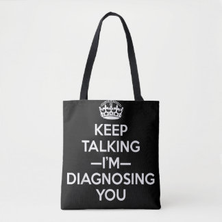 Blijf praten, ik stel je voor - Psycholoog Psy Tote Bag
