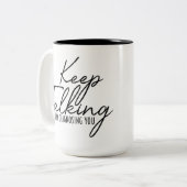 Blijf praten Mok (Voorkant links)