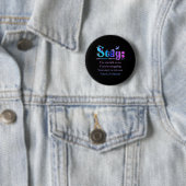 Blijf Preventie Bewustzijn Bewustzijn Ronde Button 5,7 Cm (In situ)