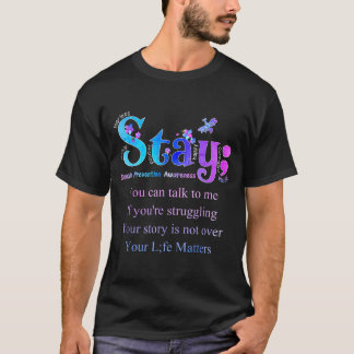 Blijf Preventie Bewustzijn Bewustzijn T-shirt