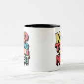 Blijf proberen tot je het haalt tweekleurige koffiemok (Center)