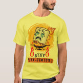 "Blijf Puff-optimistisch" Geroosterde Marshmallow T-shirt (Voorkant)