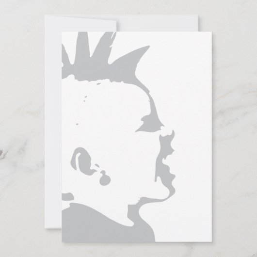 BLIJF PUNK Jongens' Verjaardagsfeestuitnodiging Ka Kaart (Achterkant)