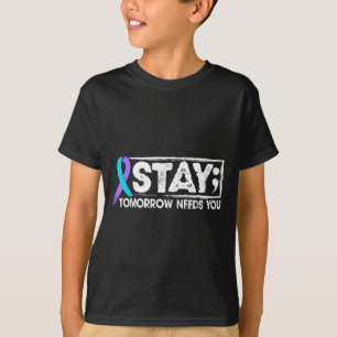 Blijf puntkomma morgen heeft preventie ondersteuni t-shirt
