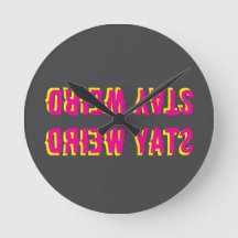 Blijf raar achterstevoren – roze zwart geel