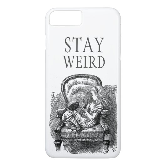 Blijf raar  Alice in Wonderland kitten kat Case-Mate iPhone Case (Achterkant)