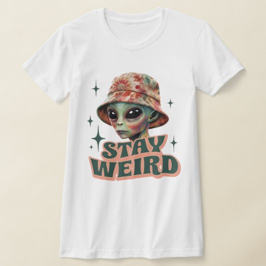 Blijf raar Alien Stropdas-Dye Vrouwen T-Shirt (Laagn)