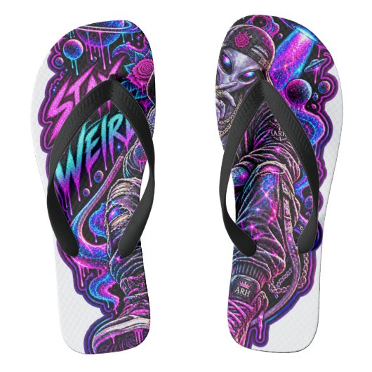 Blijf raar - ARH Teenslippers (Voetbed)
