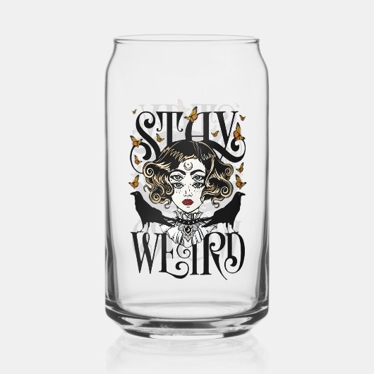 Blijf Raar Blikvorm Glas (Achterkant)