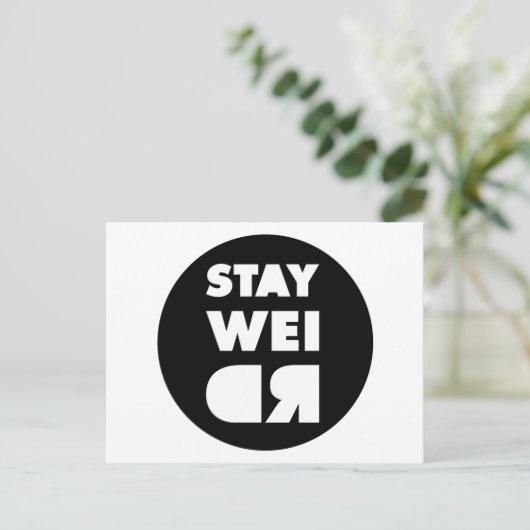 Blijf raar briefkaart (Staand voorkant)