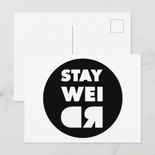 Blijf raar briefkaart (Voorkant / Achterkant)