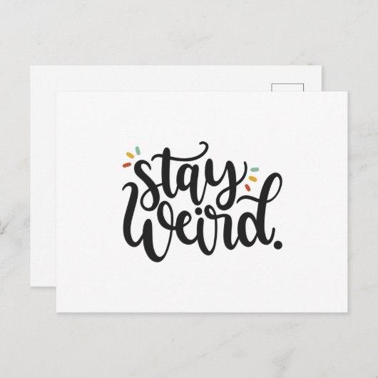 Blijf raar briefkaart (Voorkant / Achterkant)