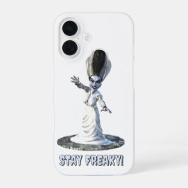 Blijf raar! Bruid van Frankenstein iPhone 16 Hoesje