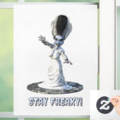 Blijf raar! Bruid van Frankenstein Raamsticker (Huis)