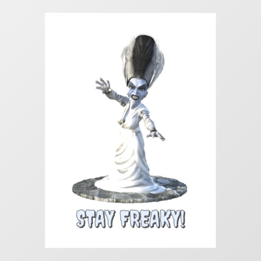 Blijf raar! Bruid van Frankenstein Raamsticker (Vel)