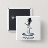 Blijf raar! Bruid van Frankenstein Vierkante Button 5,1 Cm (Voorkant /achterkant)