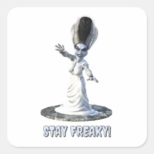 Blijf raar! Bruid van Frankenstein Vierkante Sticker