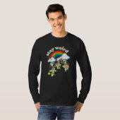 Blijf raar! Cute Frogs Guitar Banjo & Rainbow Musi T-shirt (Voorkant volledig)