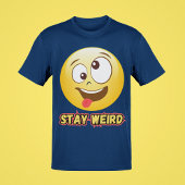 Blijf Raar Emoji Grote Kleurrijke Kunst Gekke Mann T-shirt