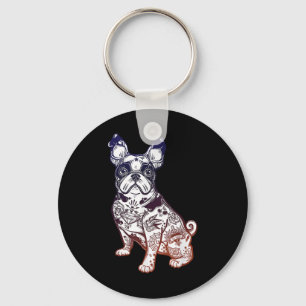 Blijf raar - Franse Bulldog Tattoo Pet Lov Sleutelhanger