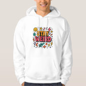 Blijf raar Funky Retro Doodle Hoodie (Voorkant)