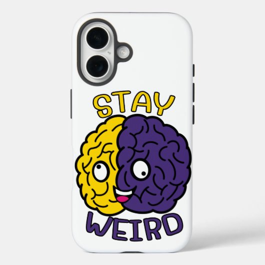 Blijf raar - Goofy Face Brain Case-Mate iPhone Case (Achterkant)