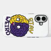 Blijf raar - Goofy Face Brain Case-Mate iPhone Case (Achterkant (horizontaal))