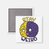 Blijf raar - Goofy Face Brain Magneet (Voorkant / Achterkant)