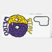 Blijf raar - Goofy Face Brain Samsung Galaxy Hoesje (Achterkant horizontaal)