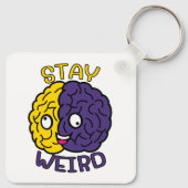 Blijf raar - Goofy Face Brain Sleutelhanger (Achterkant)