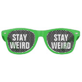 BLIJF RAAR grappig feest tinten koele zonnebril (Voorkant)