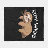 Blijf raar grappig luiaard voor dierenvriend manne fleece deken (Voorkant (Horizontaal))