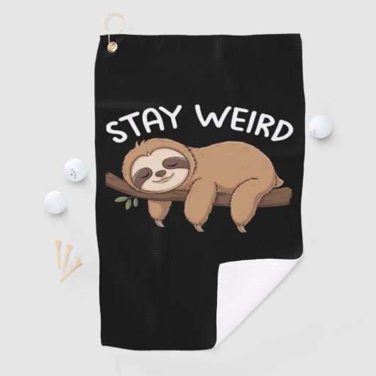 Blijf raar grappig luiaard voor dierenvriend manne golfhanddoek (Insitu)