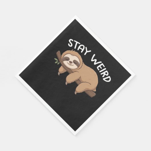 Blijf raar grappig luiaard voor dierenvriend manne servet (Hoek)