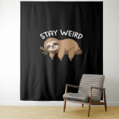 Blijf raar grappig luiaard voor dierenvriend manne wandkleed (In situ)