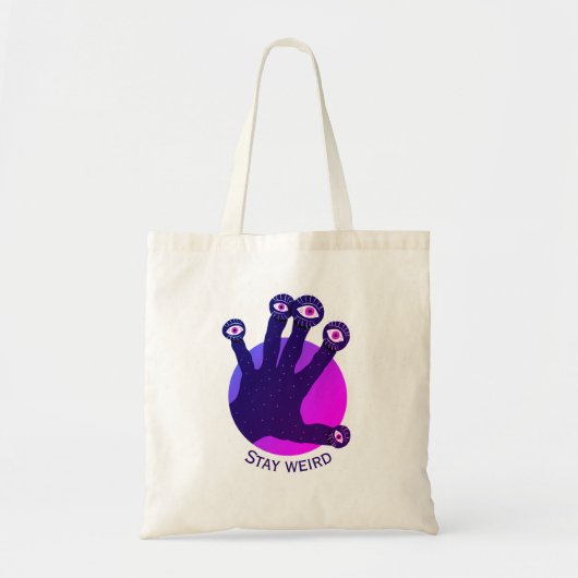Blijf raar grappig, trange Creepy Tote Bag (Voorkant)