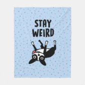 Blijf raar grappige Boston Terrier Dog Fleece Deken (Voorkant)