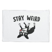 Blijf raar grappige Boston Terrier Dog Kussensloop (Achterkant)