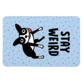 Blijf raar grappige Boston Terrier Dog Magneet (Horizontaal)