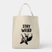 Blijf raar grappige Boston Terrier Dog Tote Bag (Achterkant)